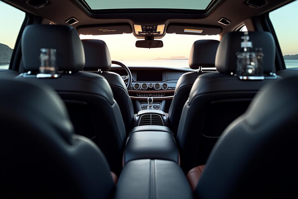 고급스러운 제네시스 G90 내부, 편안한 프리미엄 이동 서비스를 상징